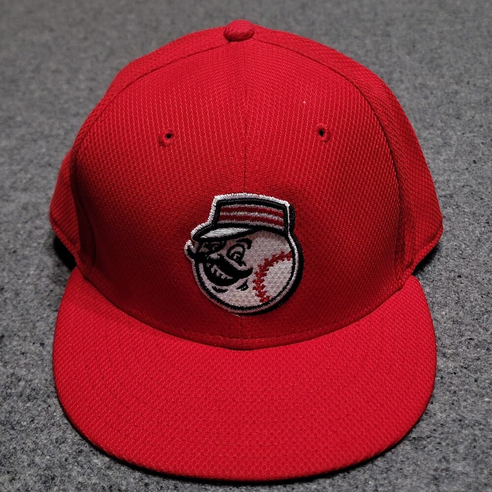 Cincinnati Reds Baseball Cap Mens 7 5/8 Red Mr Redlegs Mascot 59fifty Fitted